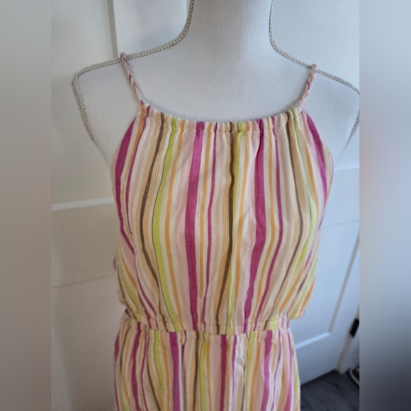 Old Navy Maternity Waist-Defined Striped Halter Maxi Dress - Picture 5 of 10